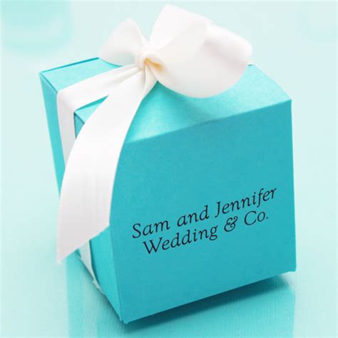 Tiffany Blue Personalized Square Favor Box Tiffany Style Wedding Favors Wedding Favor Themes