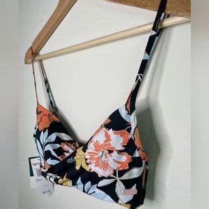 Roxy Swim Nwt Roxy Beach Classics Wrap Bralette Bikini Top Poshmark