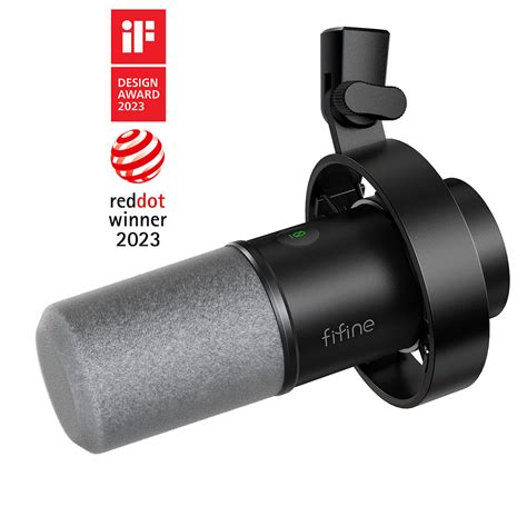 FIFINE K688 USB/XLR Dynamic Mic with Shock Mount, Touch-Mute, Headphon ...