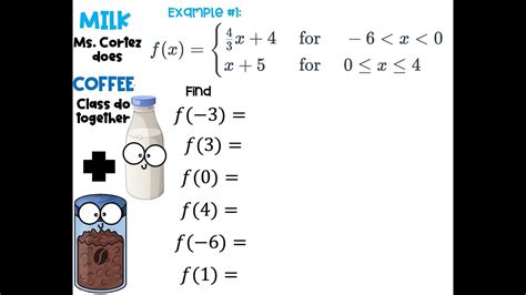 Evaluate Piecewise Defined Functions Youtube