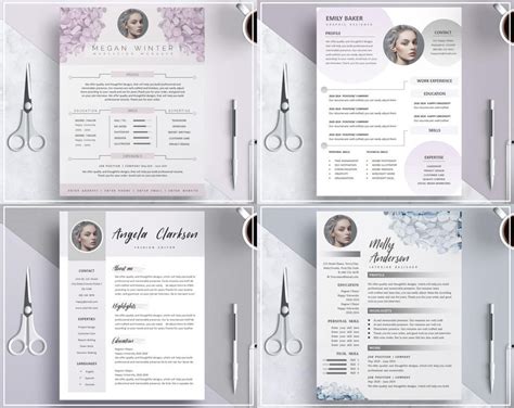 Nude Pink Resume Template CV Template Creative CV Template