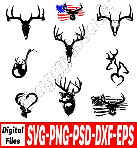 Cerf Chasse Svg Png Eps Psd Dxf Fichiers Num Riques Etsy France