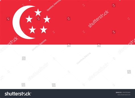 singaporean national flag official flag singapore stock vector royalty