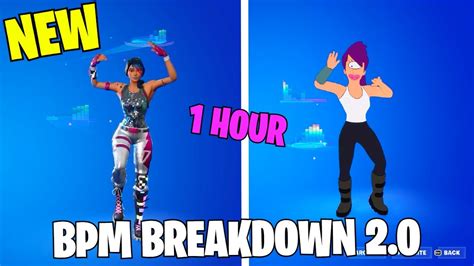 Fortnite Bpm Breakdown Emote Hour Youtube