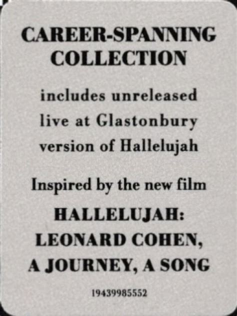 Leonard Cohen Hallelujah And Songs From His Albums Cd Rockart Shop