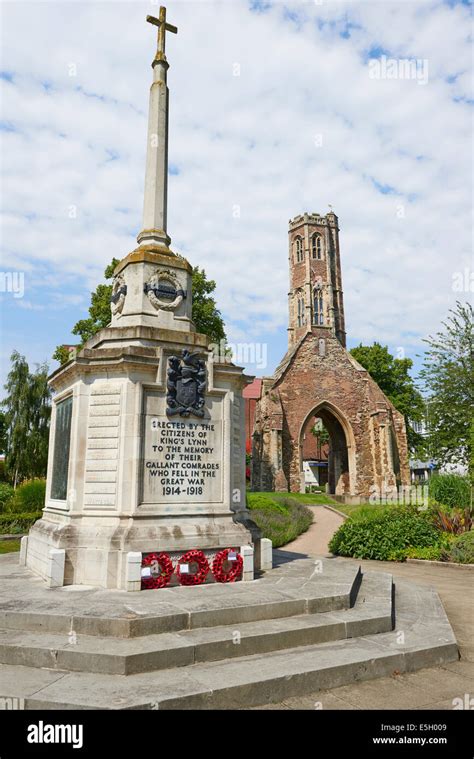 Greyfriars Tower With The War Memorial In The Foreground Tower Gardens