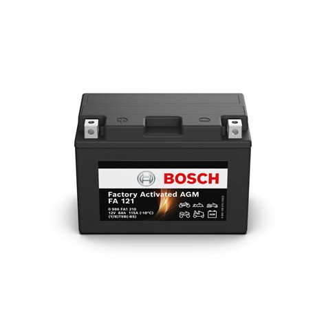 Batterie moto BOSCH FA121 AGM 12v 8ah 115A YT9B-BS / YT9, batterie pour ...