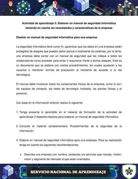 Evidencia Manual Disenar Manual Seguridad Informatica Actividad De