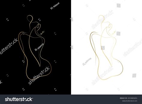 Nude Woman Face Abstract Silhouette Continuous Stock Vector Royalty Free Shutterstock