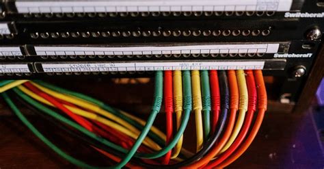 colorful patch cables  stock photo