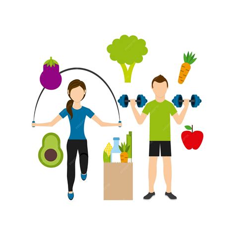Design de estilo de vida saudável | Vetor Premium