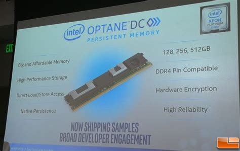 Intel Optane Dc Persistent Memory Now Sampling Legit Reviews