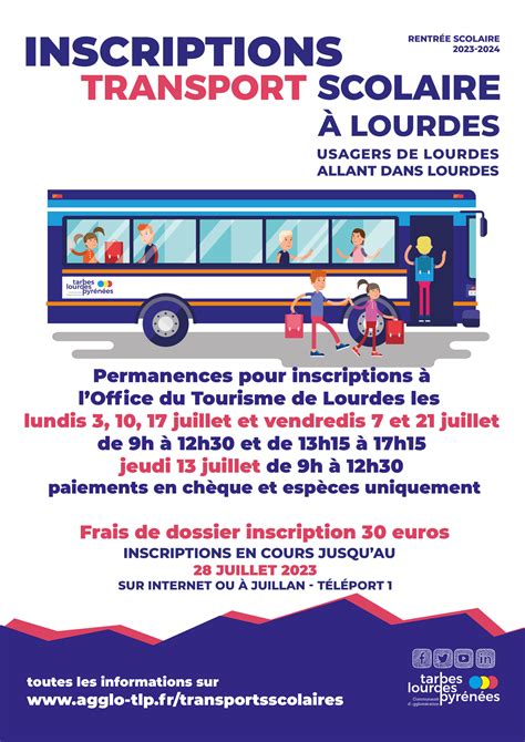 Permanences Inscriptions Transport Scolaire Ville De Lourdes