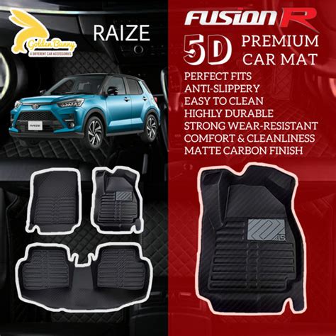 Jual Fusion R Karpet Mobil 5D RAIZE Premium Car Carpet Carbon