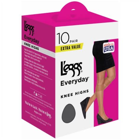 L Eggs Everyday Knee High Pantyhose Nude 10 Pk Kroger