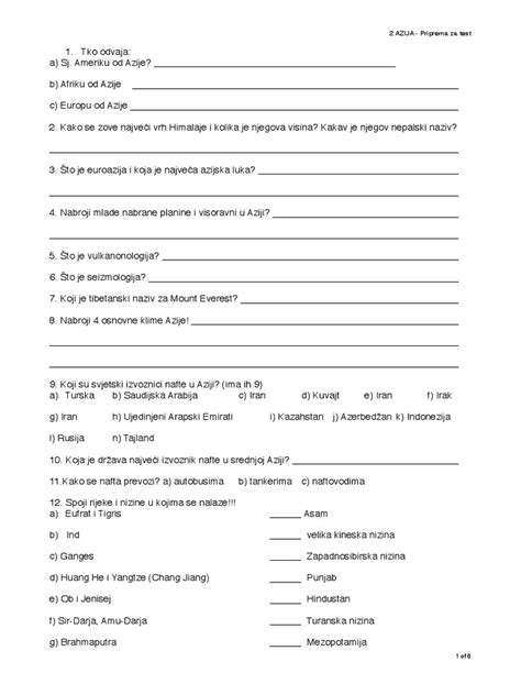 2 Azija Priprema Za Test Pdf Pdf