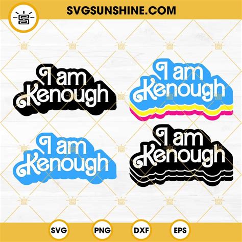 I Am Kenough Svg Bundle Ken Enough Svg Barbie And Ken Svg Png Dxf Eps