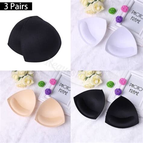 Pairs Foam Triangle Push Up Bra Pads Insert Bikini Swimsuit Swimwear New EBay