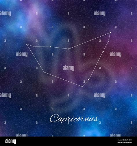 Capricorn Zodiac Sign Constellation Lines Capricorn Symbol Stock