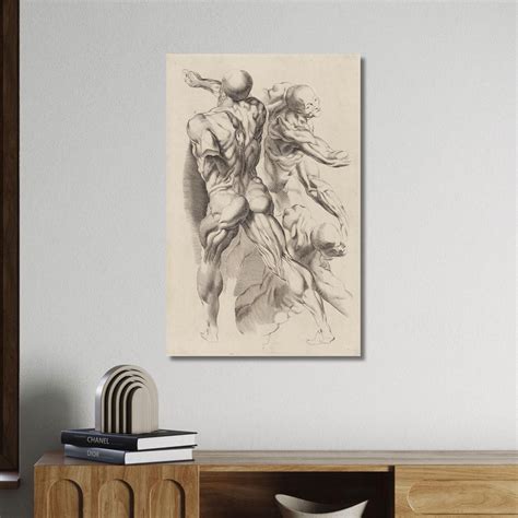 Study Of Two Naked Men Peter Paul Rubens Canvas Print