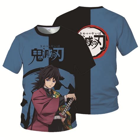 Anime Demon Slayer Kimetsu No Yaiba Tee Camisetas Cosplay Verano