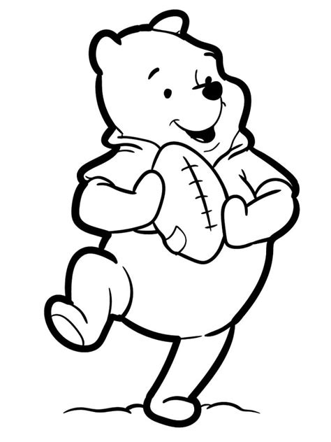 Fise De Colorat Cu Winnie The Pooh Cu O Minge Descărcați Imprimați