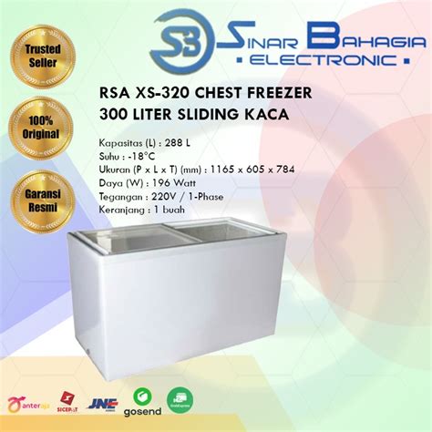 Jual Rsa Xs Chest Freezer Liter Sliding Kaca New Khusus