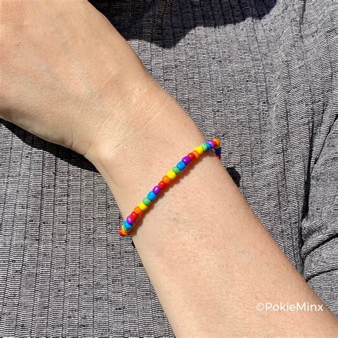 Pulsera Con Cuentas De Orgullo Gay Pulsera Multicolor Joyas Etsy