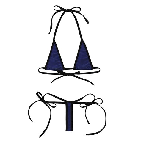 Sexy Women S Micro Bikini Swimsuit Set Bra Top G String Lingerie Underwear Ebay