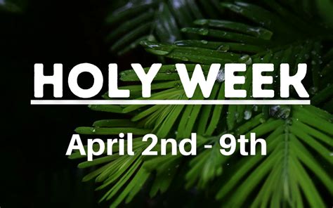 Holy Week 2023 First Baptist Church