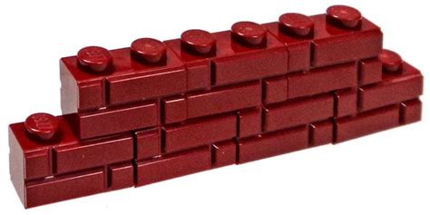 LEGO Dark Red Lot of 7 Brick Wall 2x1 Bricks - Walmart.com - Walmart.com