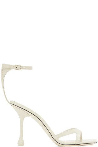 Jimmy Choo Off White Ixia 95 Heeled Sandals SSENSE