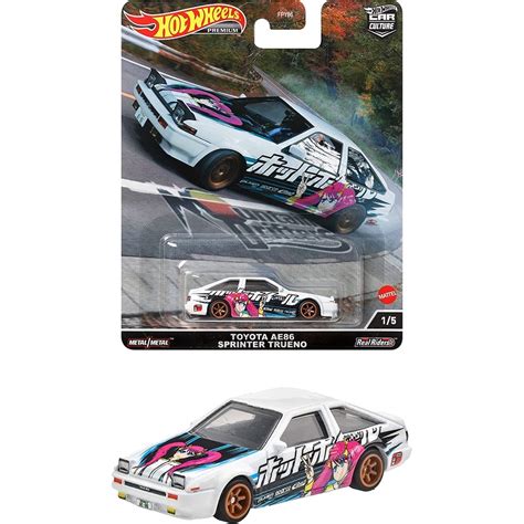 Premium bánh cao su Xe mô hình Hot Wheels 1 64 Car Culture Mountain Drifters Toyota AE86