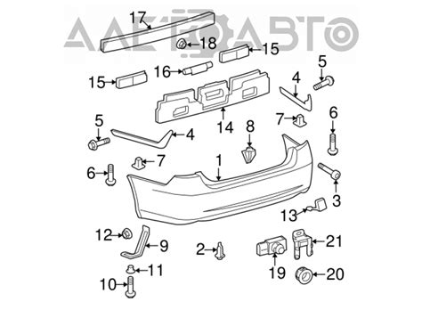 Крепление заднего бампера правое длинное Lexus ES350 07-12 новый OEM ...