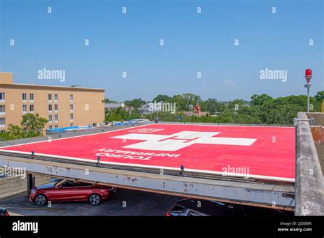 NEW ORLEANS, LA, USA - JUNE 16, 2022: Helipad atop Touro Infirmary ...