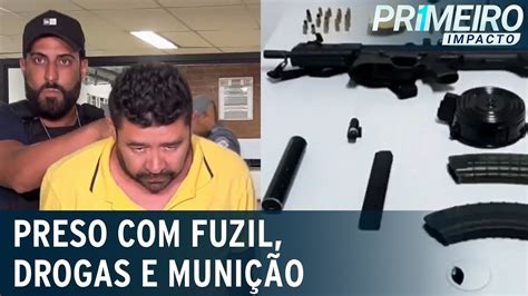 Suspeito De Integrar Fac O Criminosa Preso Fuzil E Drogas