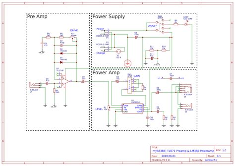 Mylk[386] Tl071 And Lm386 Oshwlab