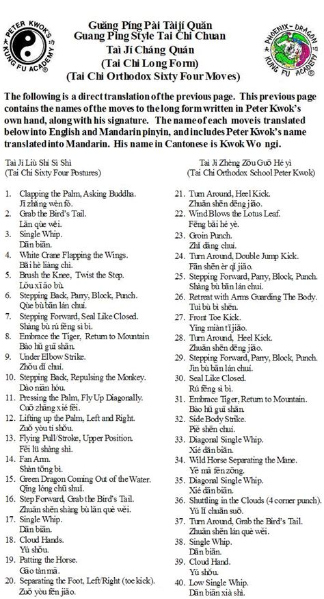 Guang Ping Yang Tai Ji Chang Quan – Phoenix Dragon Kung Fu Academy 