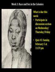 Lecture Slides Pdf Week Race And Sex In The Colonies What Is