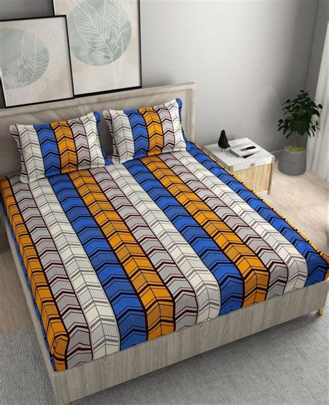 Size Double Glace Cotton Striped Bed Sheet At Rs Piece In Panipat