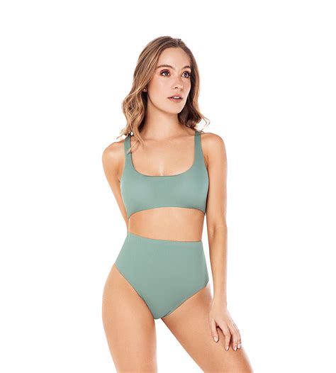 Bikini Texturizado Verde Menta Lisantino