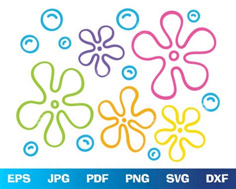 Bikini Bottom Flowers Bundle Spongebob Pastel Flower Svg 45 OFF