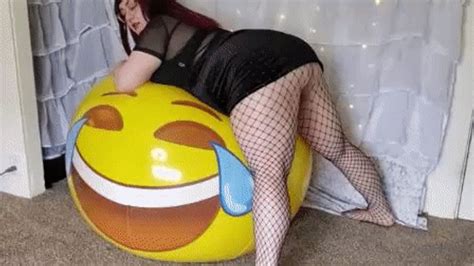 BBW Beach Ball Inflatable Emoji Ball Play Pop Deflation HD Diary Of Daisy Dax Clips4sale