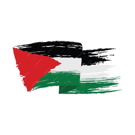 premium vector flag  palestine brush paint style vector illustration