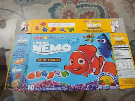 Kelloggs Fruit Snacks Disney Pixar Finding Nemo Assor