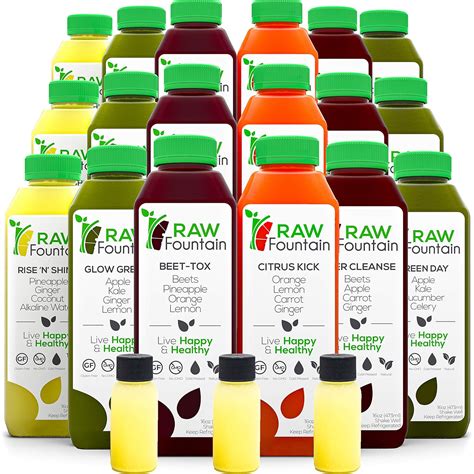 Amazon 5 Day Juice Cleanse By Raw Fountain All Natural Raw Juice