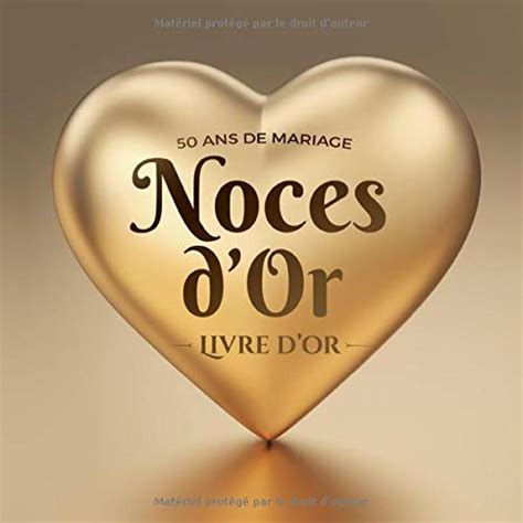 Ans De Mariage Noces D Or Livre D Or D Coration Pour La F Te Du