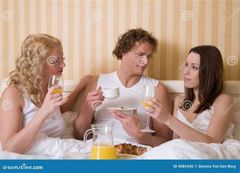 Breakfast In Bed Stock Photo Image Of Brunette Beauty