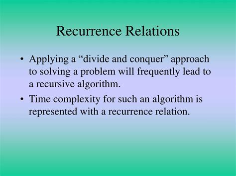 PPT CSC 3323 Notes Recurrence Relations PowerPoint Presentation