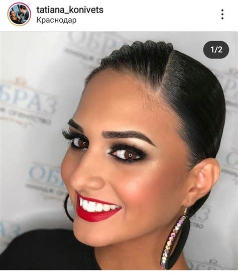 Ballroom make-up | Танцевальные прически, Прически, Бальные танцы